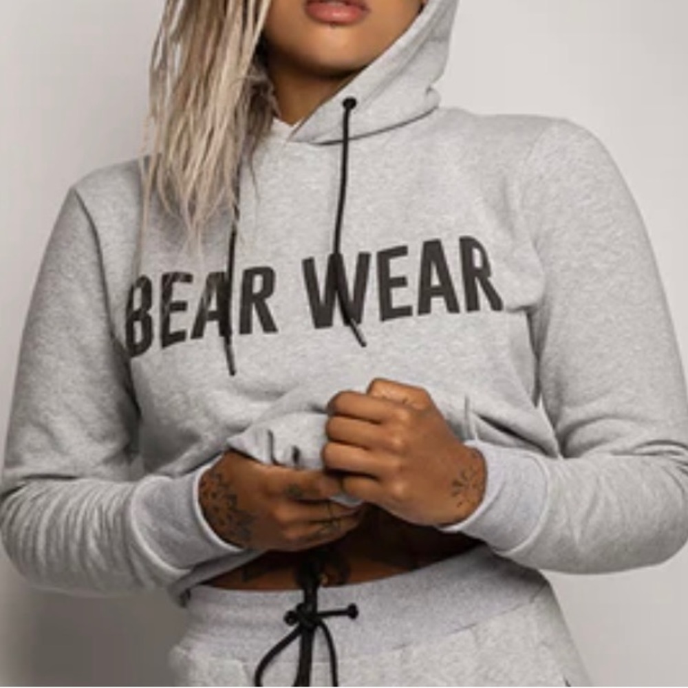 NWOT Bear Wear Unisex Grey Hoodie size S